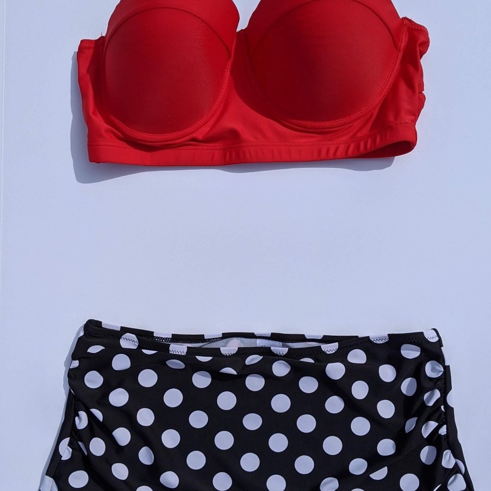 Retro Two Piece Bathing Suit